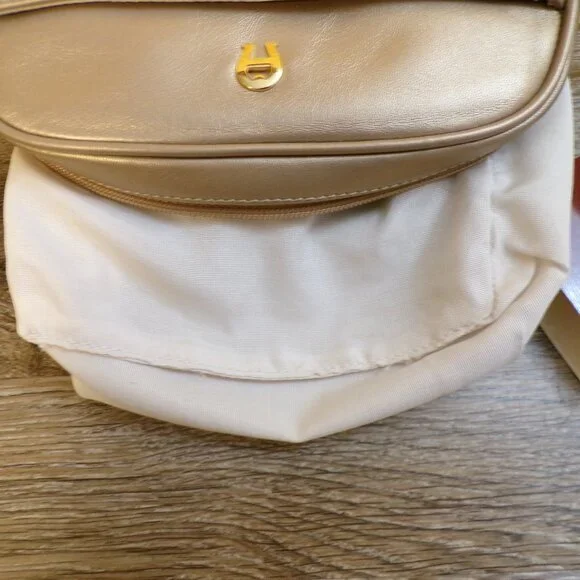 ETIENNE AIGNER NEW Women's Golden Leather Small Crossbody Purse 7"x7"x2.5" - Picture 9 of 15